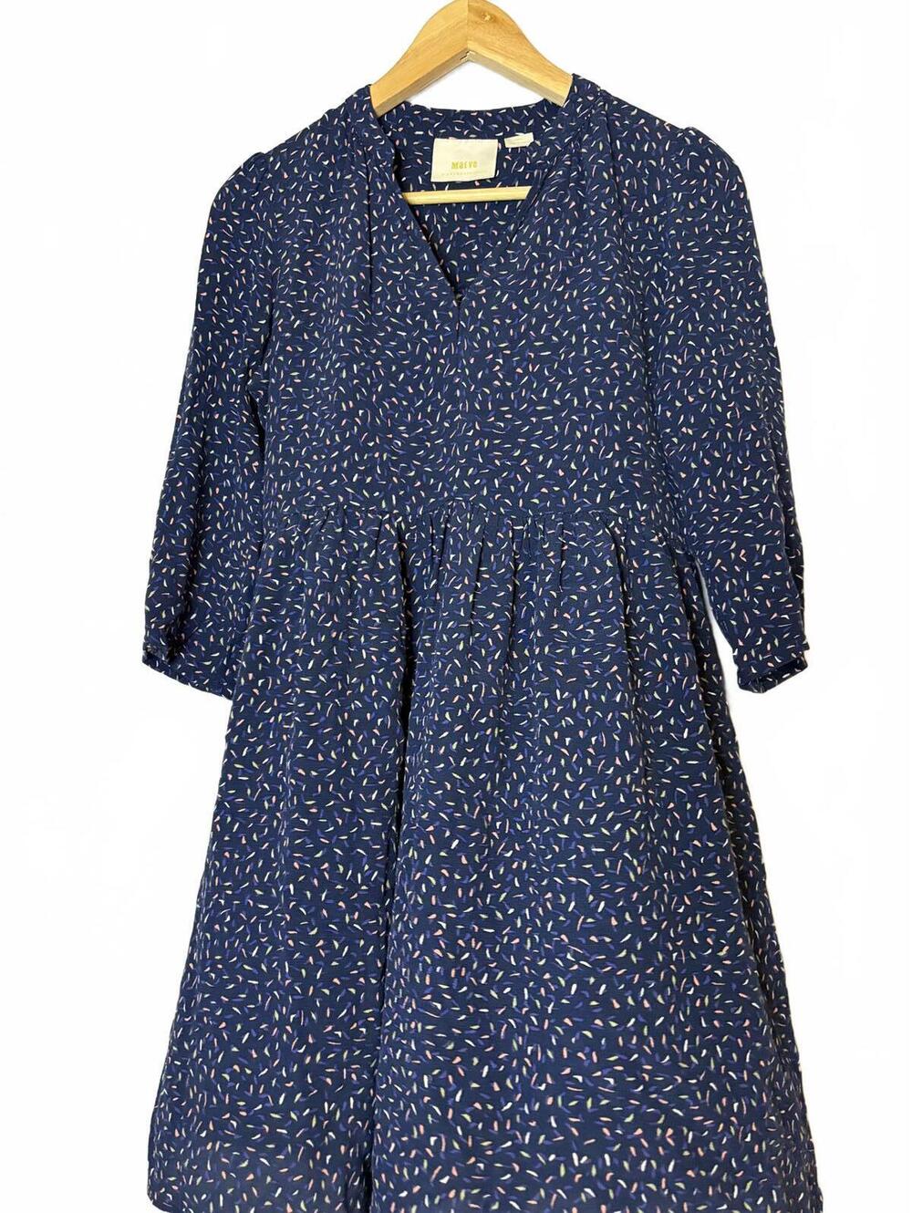 Anthropologie Maeve XSmall Navy Blue Speckled Juno Dress